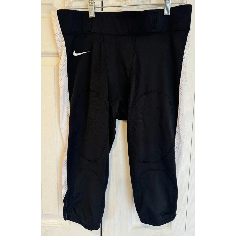 NEW NIKE TEAM OPEN FIELD BLACK‎ & WHITE FOOTBALL PANTS Men's Size XXL 615745-012